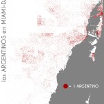 Los argentinos en Miami-Dade. Data Source: 2010 Decennial Census. Map Source: Matthew Toro. 2014.