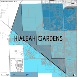 Miami-Dade Municipality: Hialeah Gardens, 2014. Source: Matthew Toro. 2014. [Note: Data used carry some minor geometric inaccuracies/errors. Not to be used for legal purposes.]